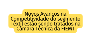 Novos Avanços na Competitividade do segmento Têxtil estão sendo tratados na Câmara Técnica da FIEMT